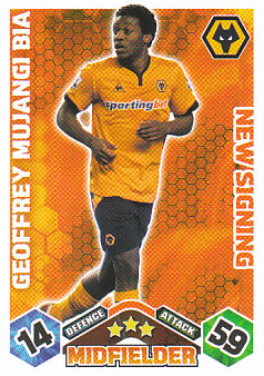 Geoffrey Mujangi Bia Wolverhampton Wanderers 2009/10 Topps Match Attax New Signing #EX88